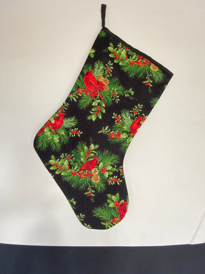 Christmas Cardinal Christmas Stocking