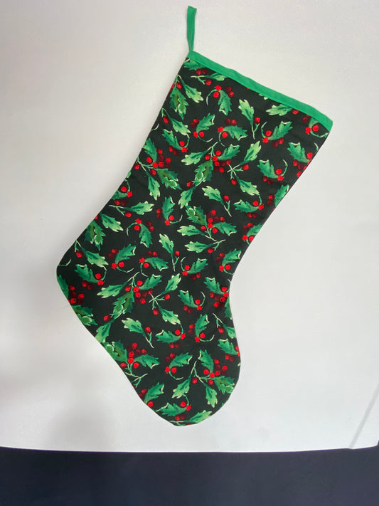 Holly Berry Christmas Stocking