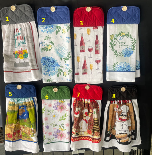 Hanging Towel with Potholder Attached